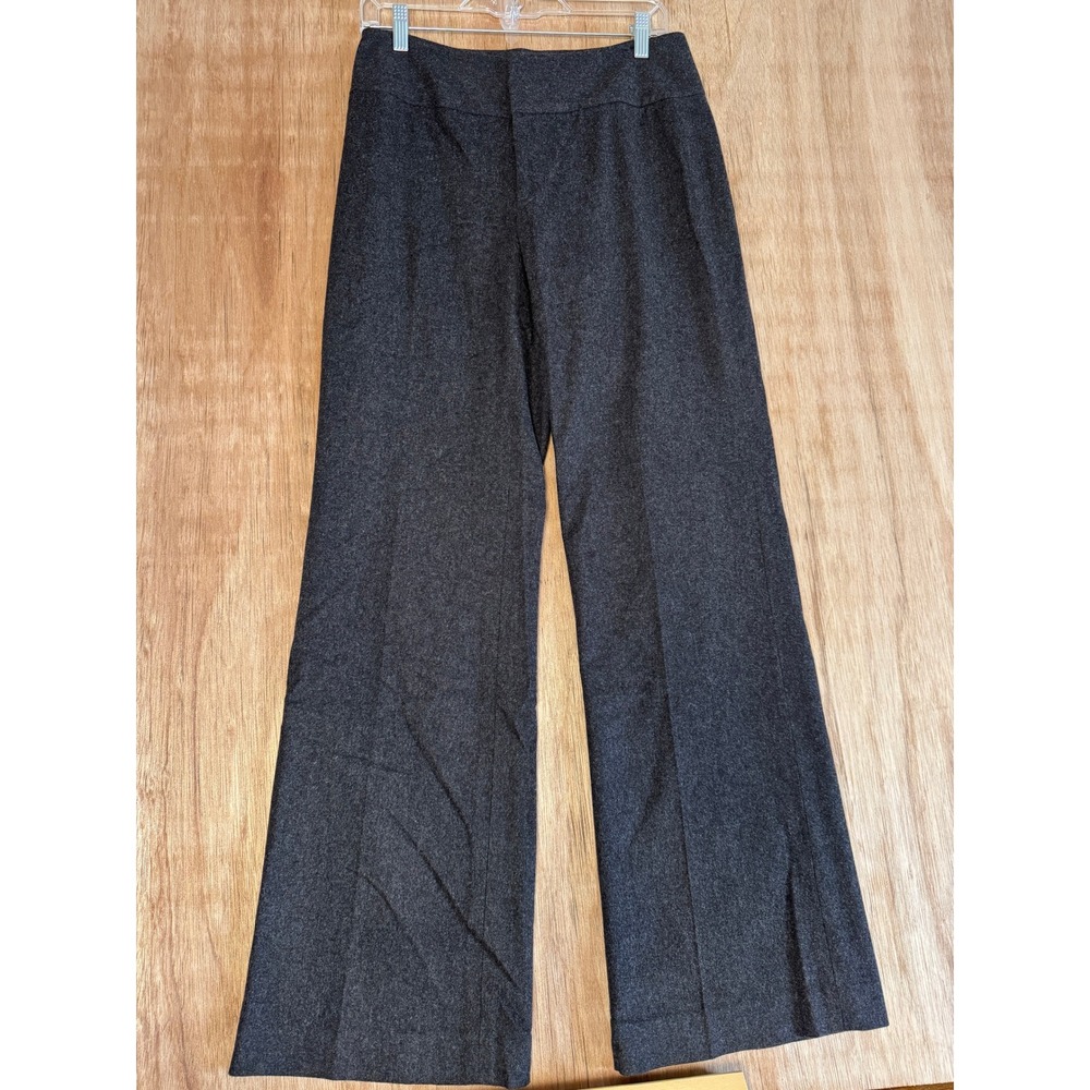 Banana Republic Harrison Gray Wool Blend Wide Leg Dress Pants Trousers Size 6